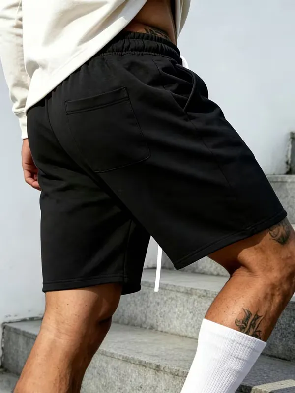 Black_Cotton_Regular_Solid_Shorts_For_Men