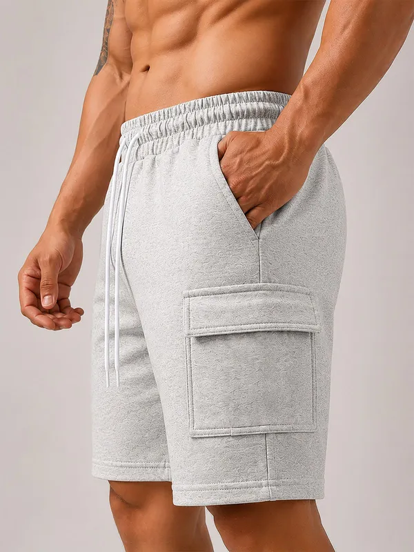 Grey_Cotton_Regular_Fit_Cargo_Shorts_For_Men