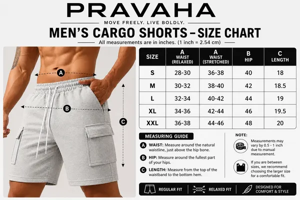 Grey_Cotton_Regular_Fit_Cargo_Shorts_For_Men