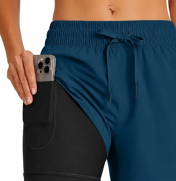 Pravaha_Blue_Lycra_Dri_Fit_2_In_1_Gym_Shorts_For_Women