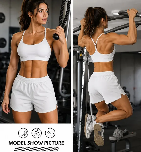 White_Polyester_Regular_Fit_Printed_Shorts_For_Women
