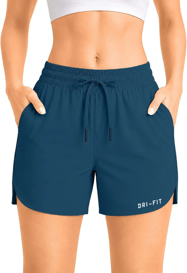 Pravaha_Blue_Polyester_Regular_Fit_Running_Shorts_For_Women