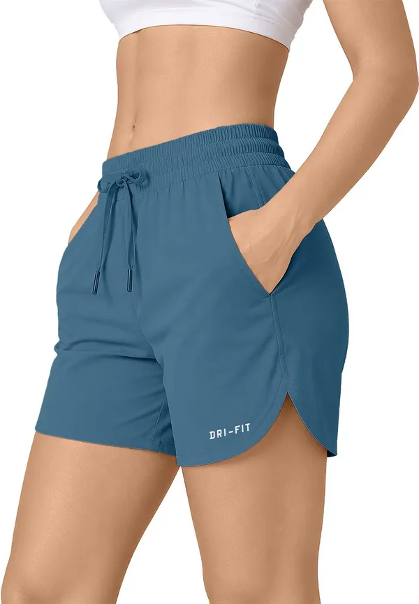 Pravaha_Blue_Polyester_Regular_Fit_Running_Shorts_For_Women