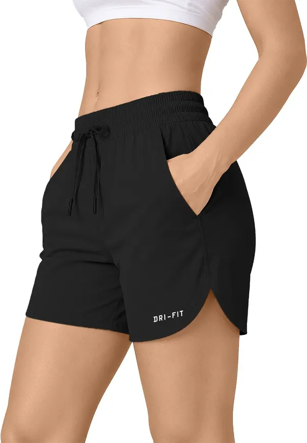 Pravaha_Black_Polyester_Printed_Running_Shorts_For_Women