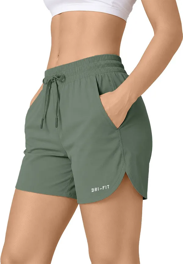 Pravaha_Light_Green_Polyester_Regular_Fit_Running_Shorts_For_Women