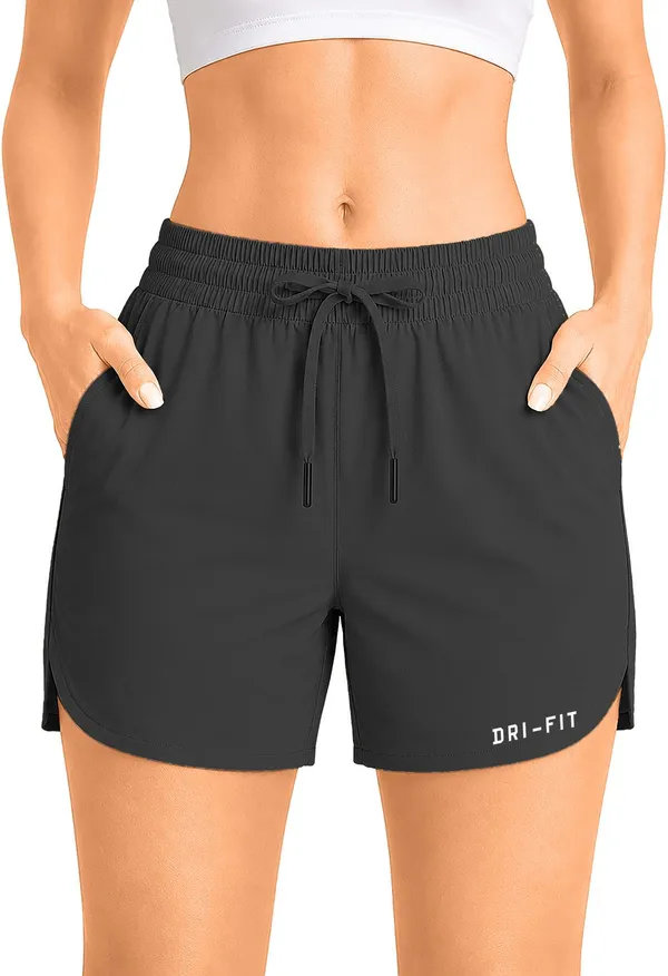 Pravaha_Dark_Grey_Polyester_Regular_Running_Shorts_For_Women