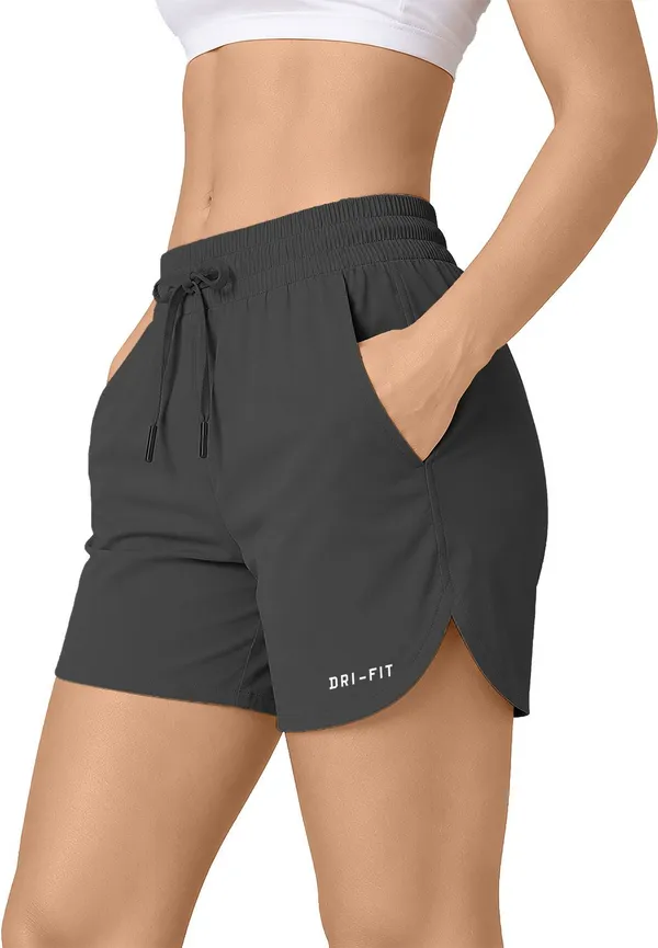Pravaha_Dark_Grey_Polyester_Regular_Running_Shorts_For_Women