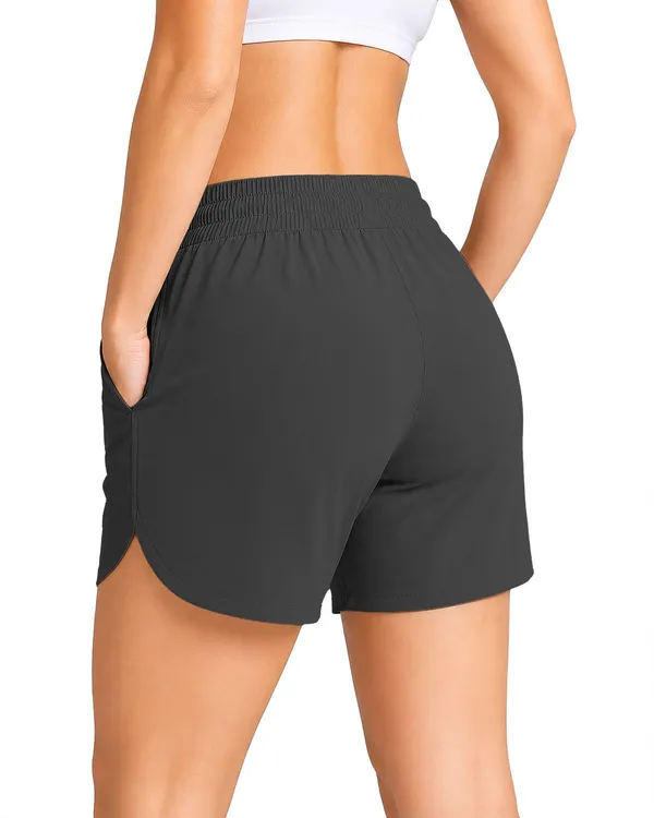 Pravaha_Dark_Grey_Polyester_Regular_Running_Shorts_For_Women