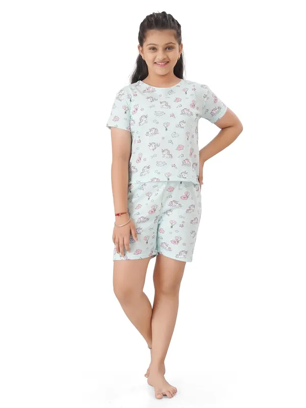 Girls_Coord_Set_Night_Dress_T_Shirt_And_Shorts