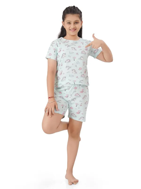 Girls_Coord_Set_Night_Dress_T_Shirt_And_Shorts