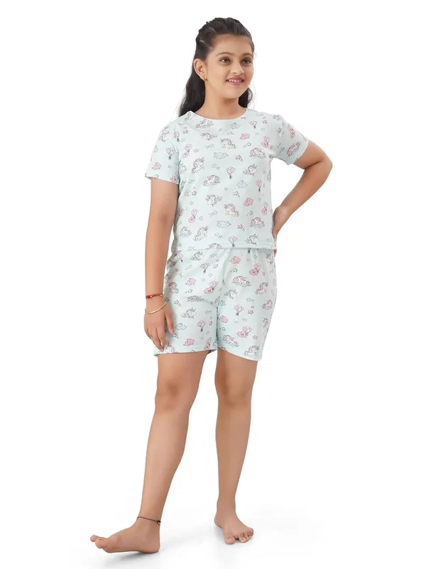 Girls_Coord_Set_Night_Dress_T_Shirt_And_Shorts