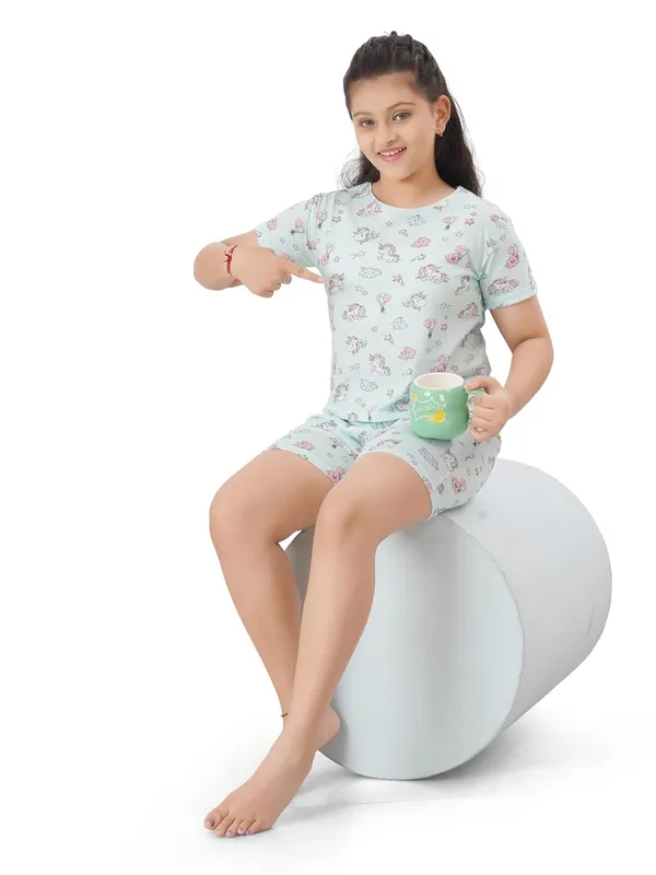 Girls_Coord_Set_Night_Dress_T_Shirt_And_Shorts