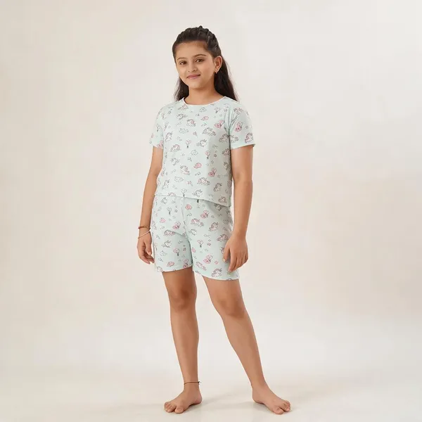 Girls_Coord_Set_Night_Dress_T_Shirt_And_Shorts