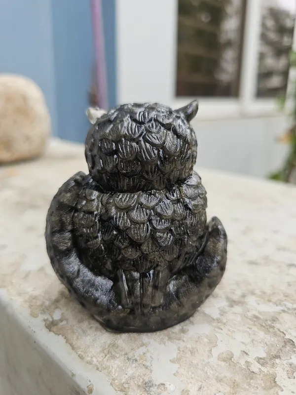 Black_Textured_Owl_Figurine