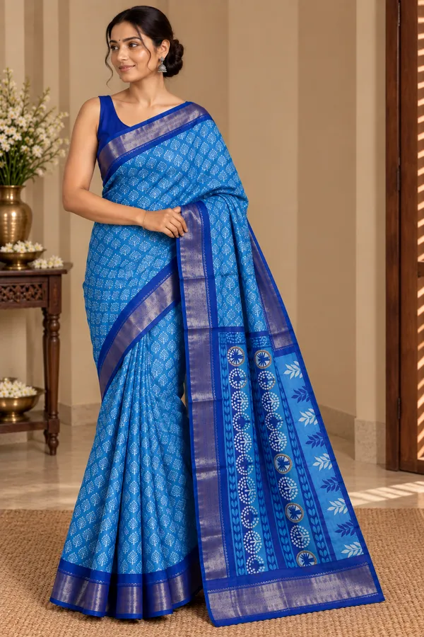 Blue_Saree_Cotton_For_women