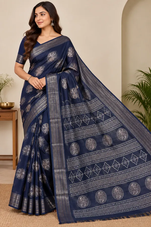 Teal_Saree_Cotton_For_women