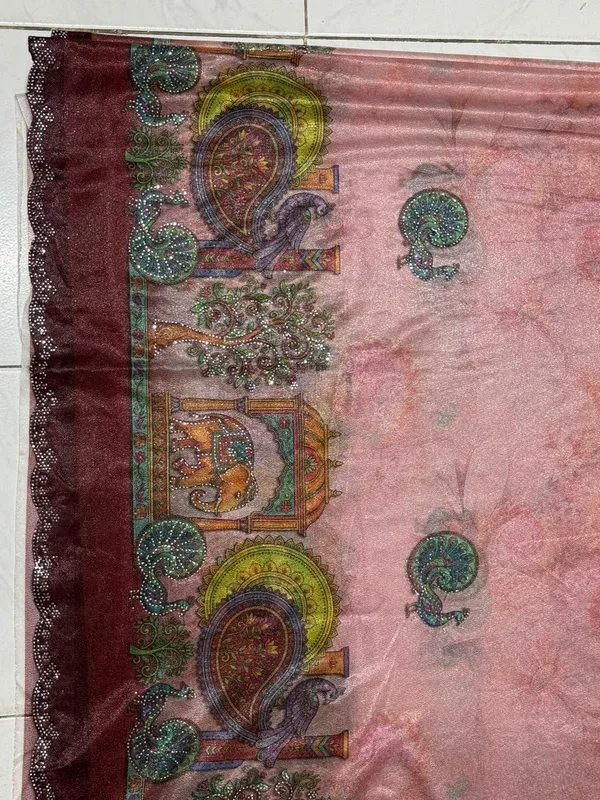 Maroon_Printed_Embellished_Dupatta_for_Women