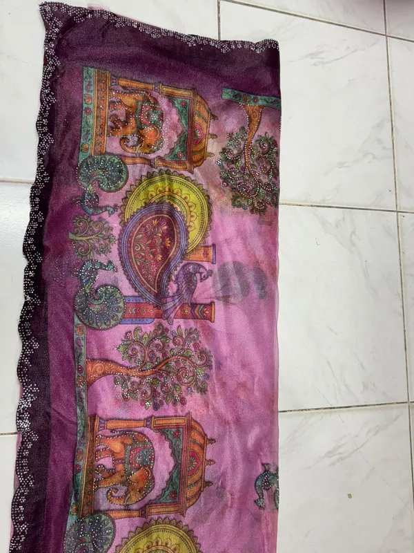 Pink_Sheer_Paisley_Print_Saree_For_Women