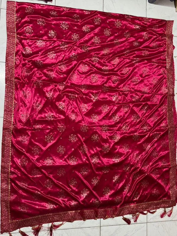 Magenta_Velvet_Floral_Embellished_Saree_for_Women