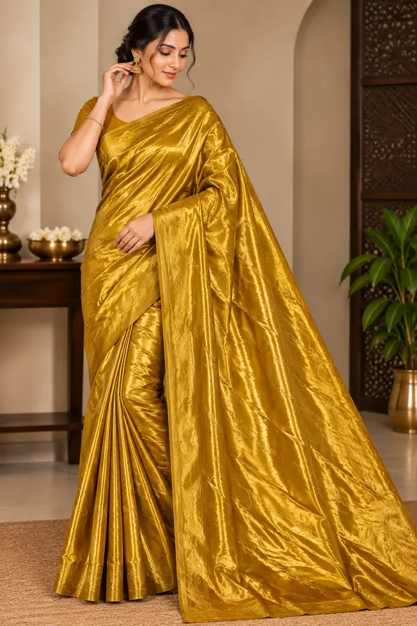 Golden_Saree_Satin_For_women