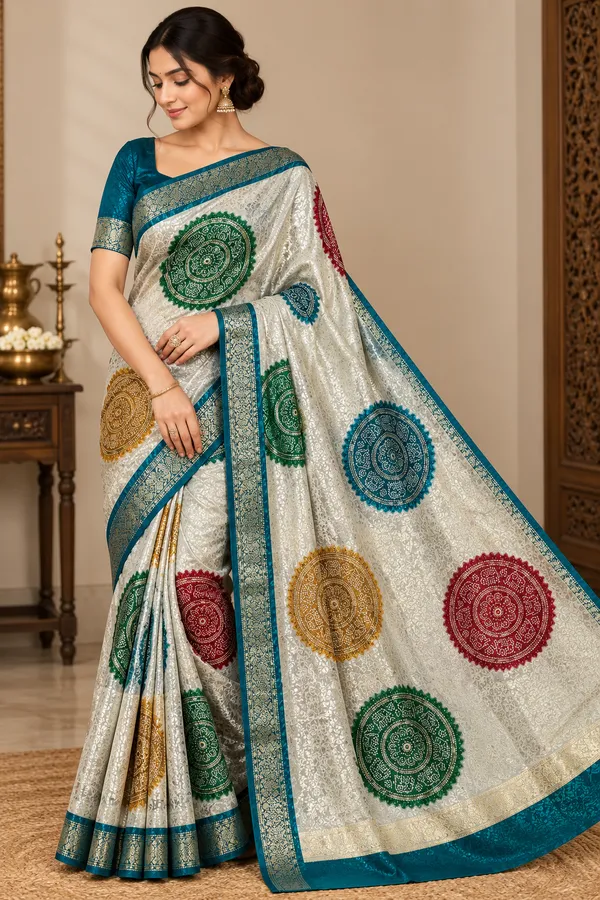 Teal_Saree_Cotton_For_women