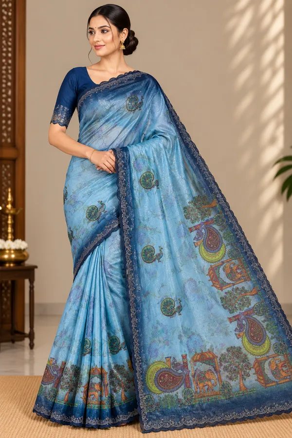 Blue_Saree_Cotton_For_women