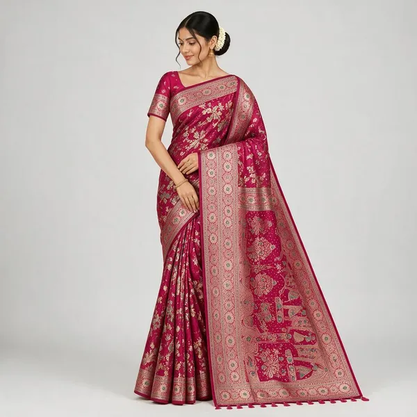 Magenta,_Teal_Saree_Silk_For_women