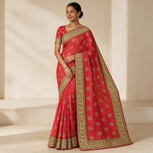 Red_Saree_Cotton_For_women