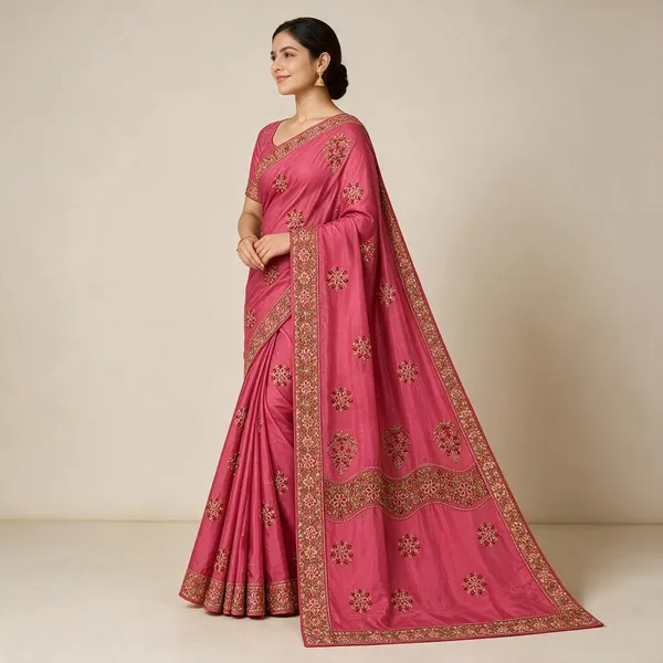 Pink_Saree_Banarasi_Silk_For_women