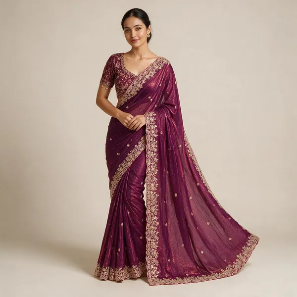 Maroon_Saree_Cotton_For_women