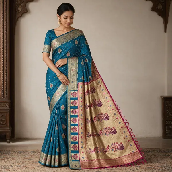 Blue_Saree_Cotton_For_women