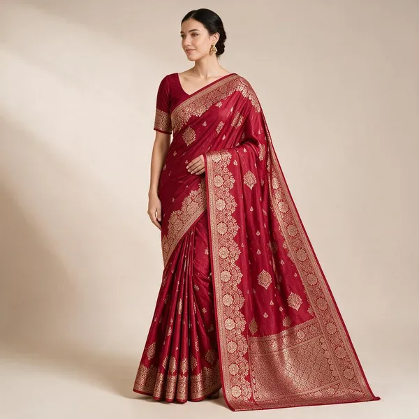Red_Saree_Banarsi_Silk_For_women