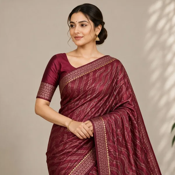 Maroon_Saree_Cotton_For_women