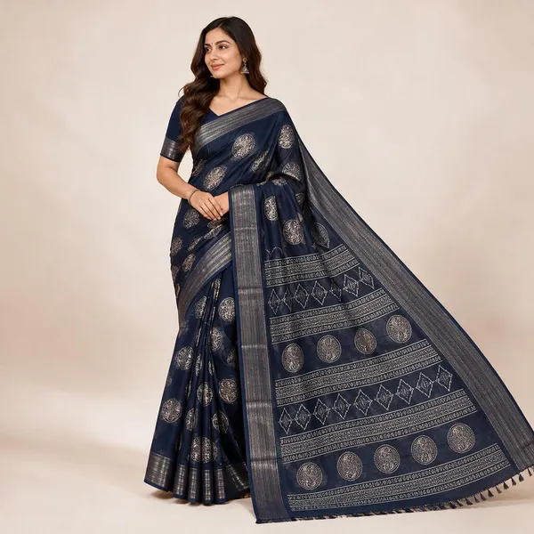 Teal_Saree_Cotton_For_women