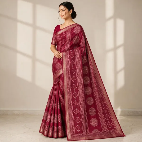 Magenta_Saree_Cotton_For_women