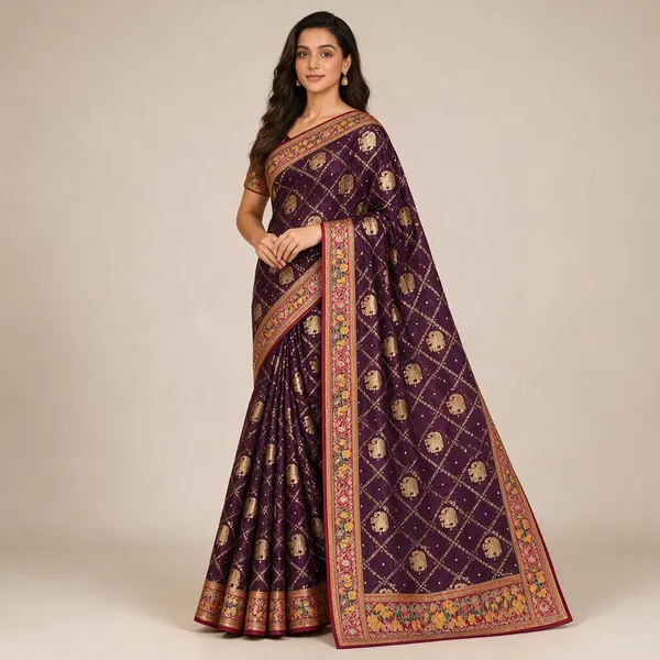 White_Saree_Silk_For_women