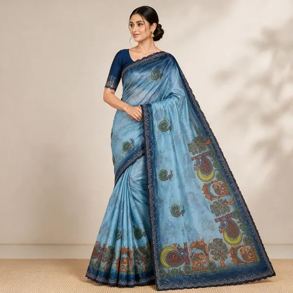 Blue_Saree_Cotton_For_women