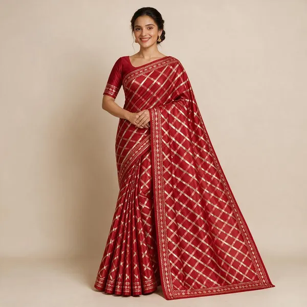 Red_Saree_Cotton_For_women