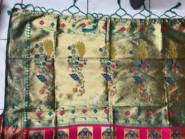 Teal_Silk_Traditional_Saree_For_Women