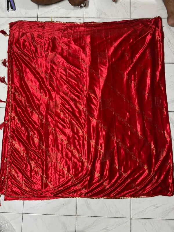 Red_Satin_Embroidered_Dupatta_for_Women
