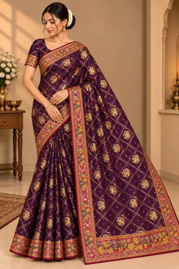 White_Saree_Silk_For_women