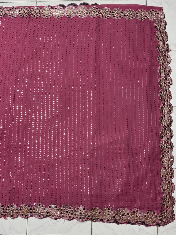 Wine_Net_Sequin_Embellished_Saree_For_Women
