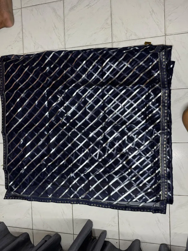 Navy_Blue_Woven_Geometric_Saree_For_Women