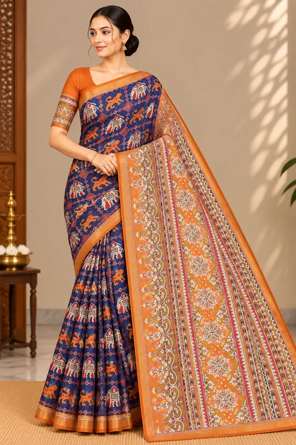 Blue_Saree_Cotton_For_women