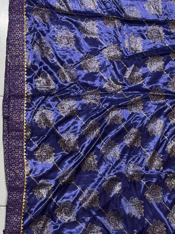 Blue_And_Purple_Silk_Floral_Saree_For_Women