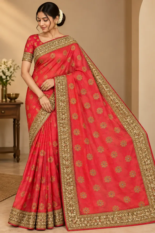 Red_Saree_Cotton_For_women