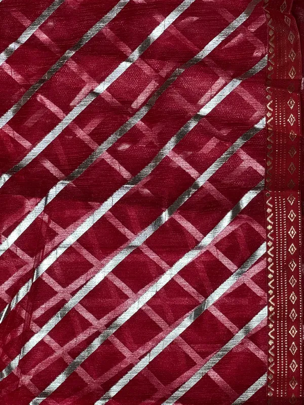 Red_Woven_Stripe_Saree_for_Women