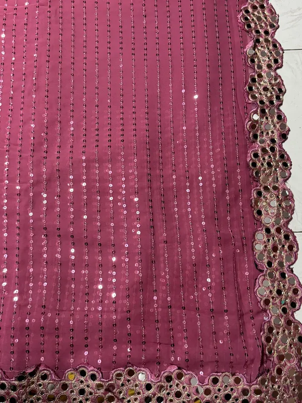 Wine_Net_Sequin_Embellished_Saree_For_Women