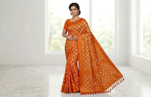 Orange_Saree_Silk_For_women