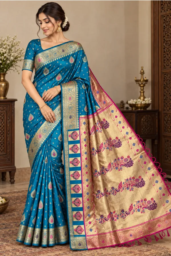 Blue_Saree_Cotton_For_women